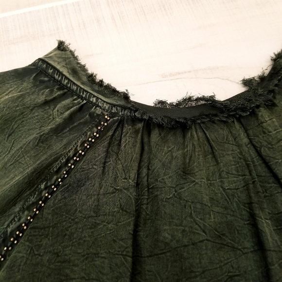 {S} Zadig & Voltaire Theresa Blouse In Army Green - Picture 14 of 14